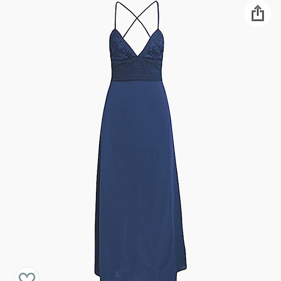 Simplee Dresses & Skirts - Simplee Navy Halter Backless Tie Dress NWT!